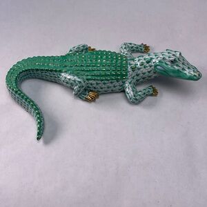 Large Herend Alligator Figurine